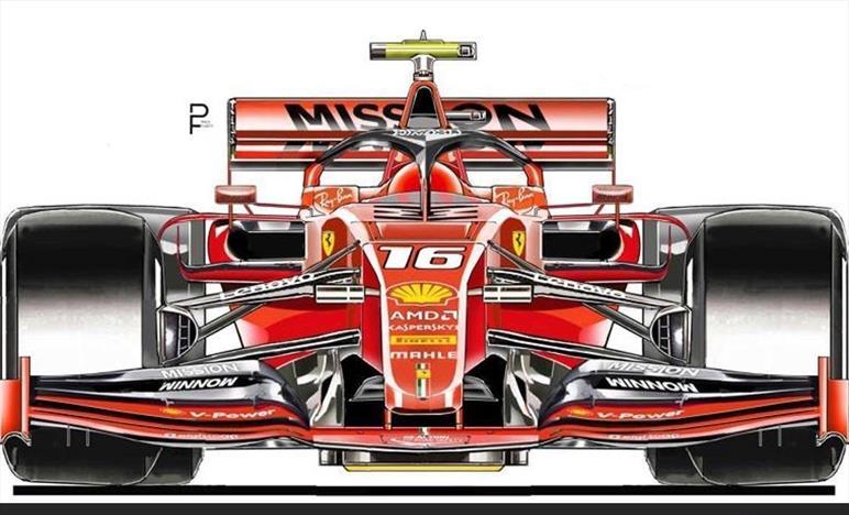 Imagen del posible diseño del monoplaza de Ferrari para 2020